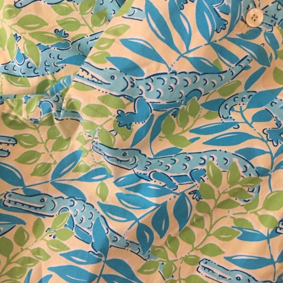 Lilly Pulitzer green, blue and yellow alligator - Picture 2 of 3